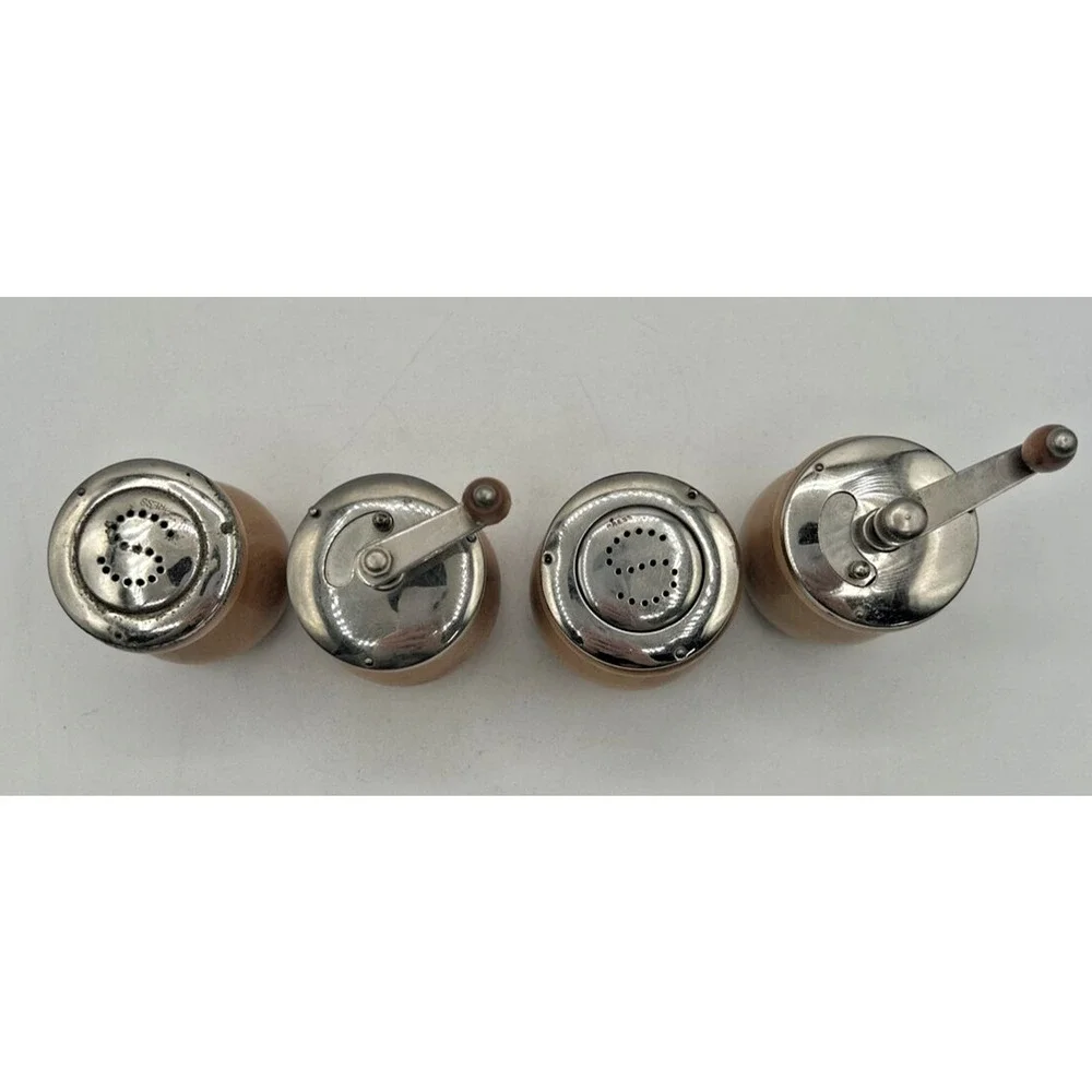 Vintage Retro Salt and Pepper Shakers Mini Wood‎ Pepper Mill 2 Sets U260/50